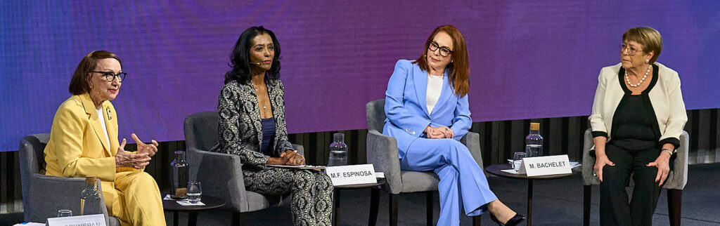 Michelle Bachelet, Rebeca Grynspan and María Fernanda Espinosa