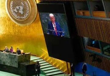 Donald Trump, President of the United States, addressing the UN General Assembly