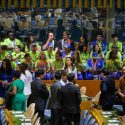 Participants attend the global celebration of football and youth mental health event "One World, One Game, One Goal: Football as a Catalyst for Youth Mental Health and Well-Being".